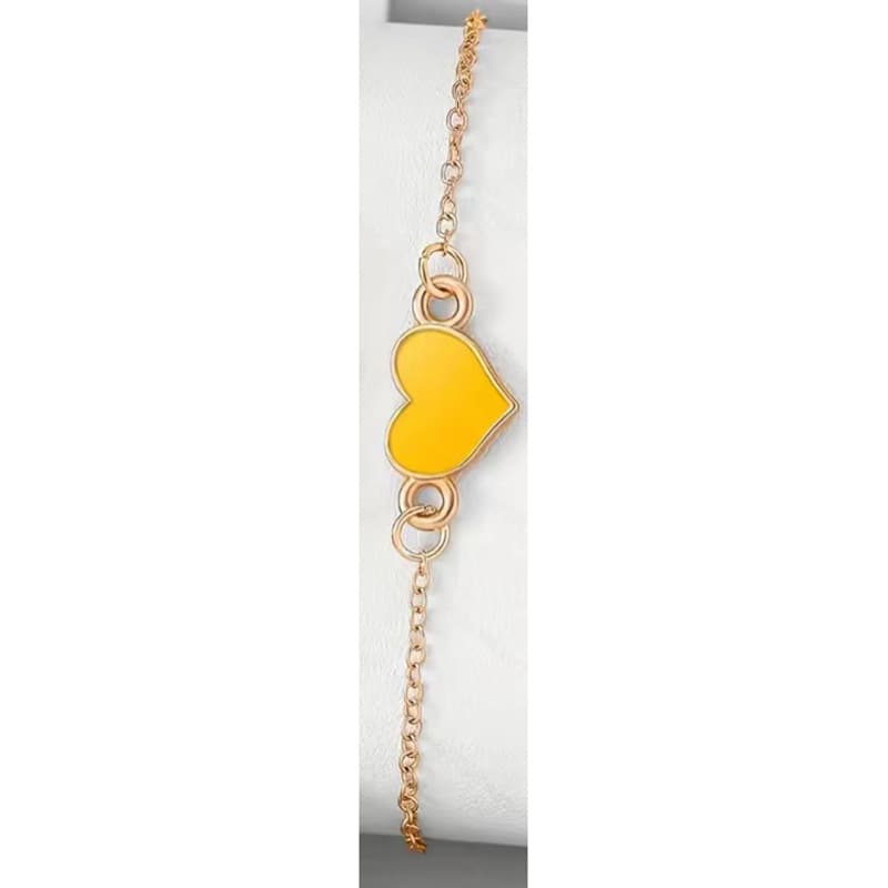 New Ins Style Small Fresh Fashion Elegant Creative Peach Heart Oil Drop Bracelet Korean Style Simple Personalized Wrist Bracelet